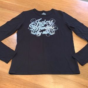 Juicy Couture Black Crew Juicy Wanted By All Tee L